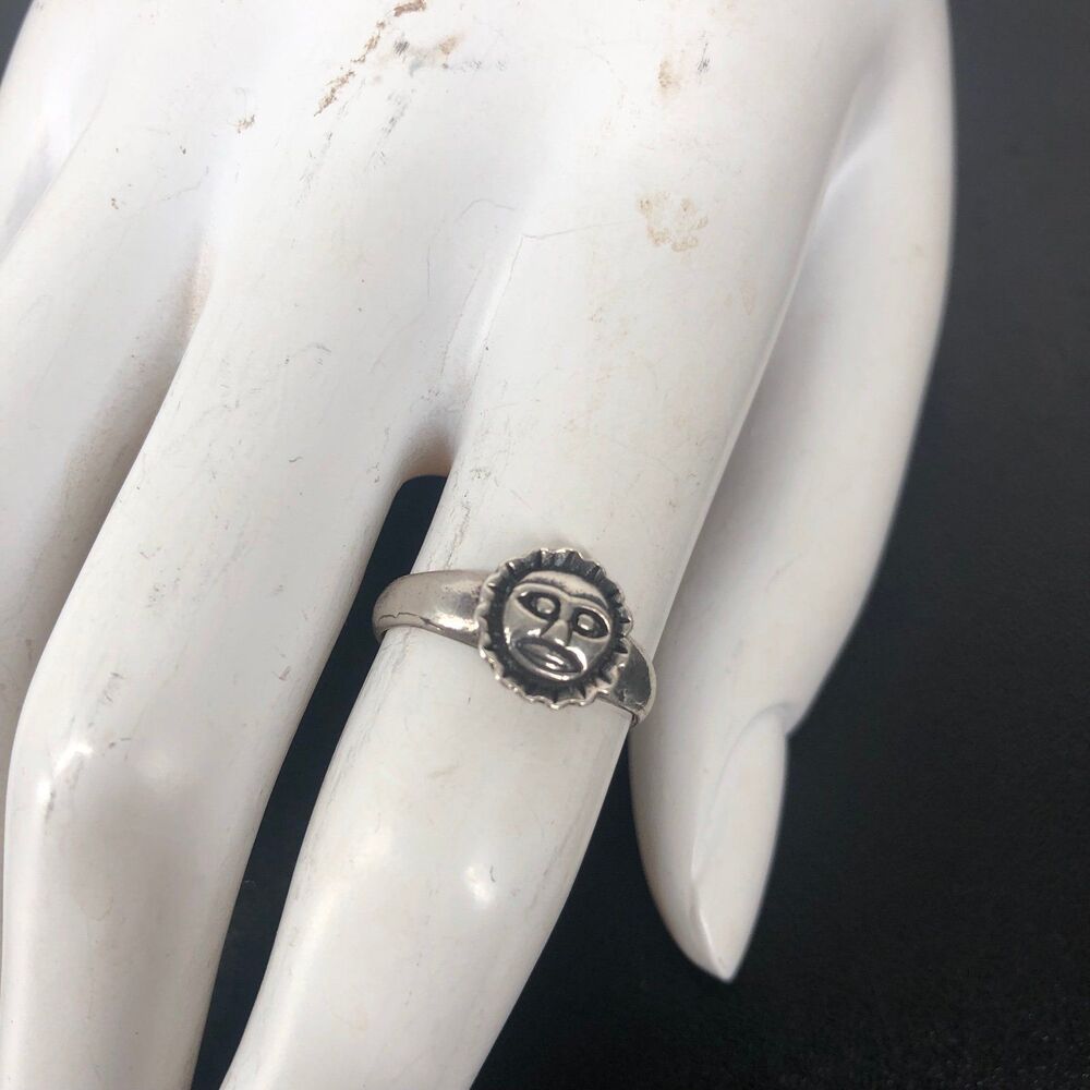 Vintage Sterling Silver 925 Sun Ring